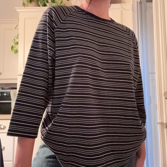 Navy striped long sleeve - Picture 3 of 5